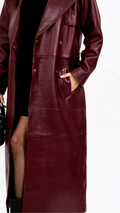 Sartorial Burgundy Long Coat