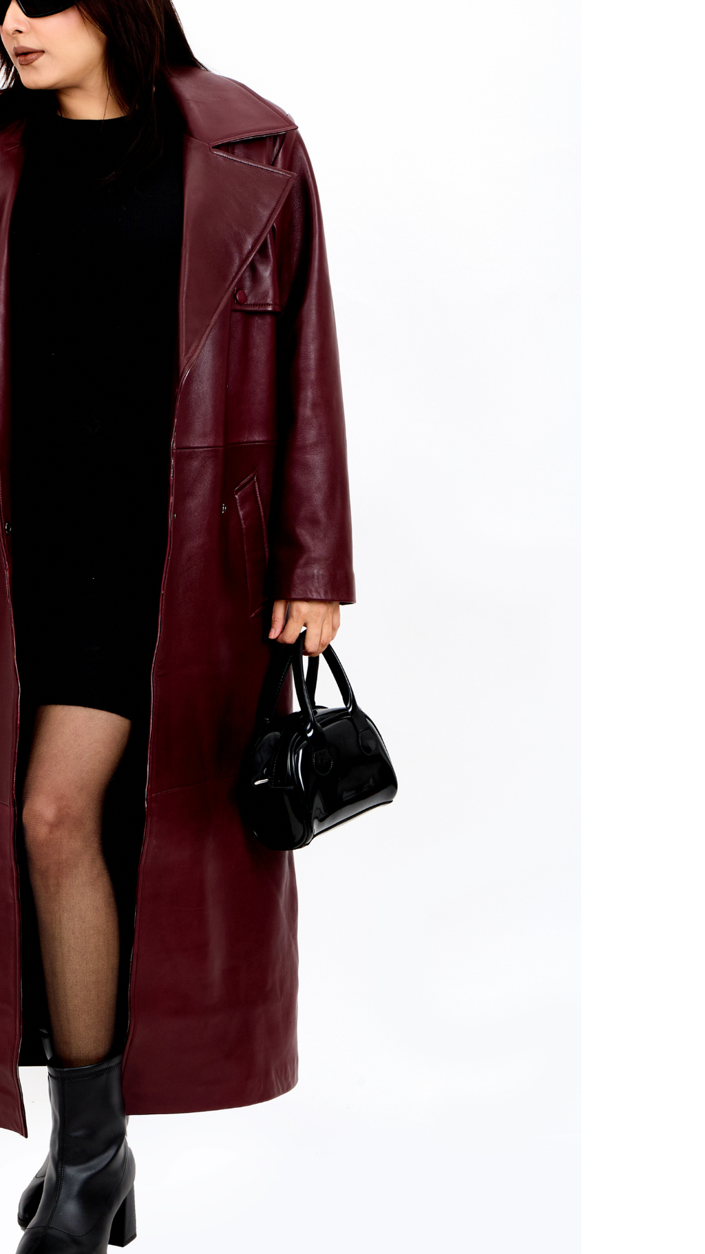 Sartorial Burgundy Long Coat