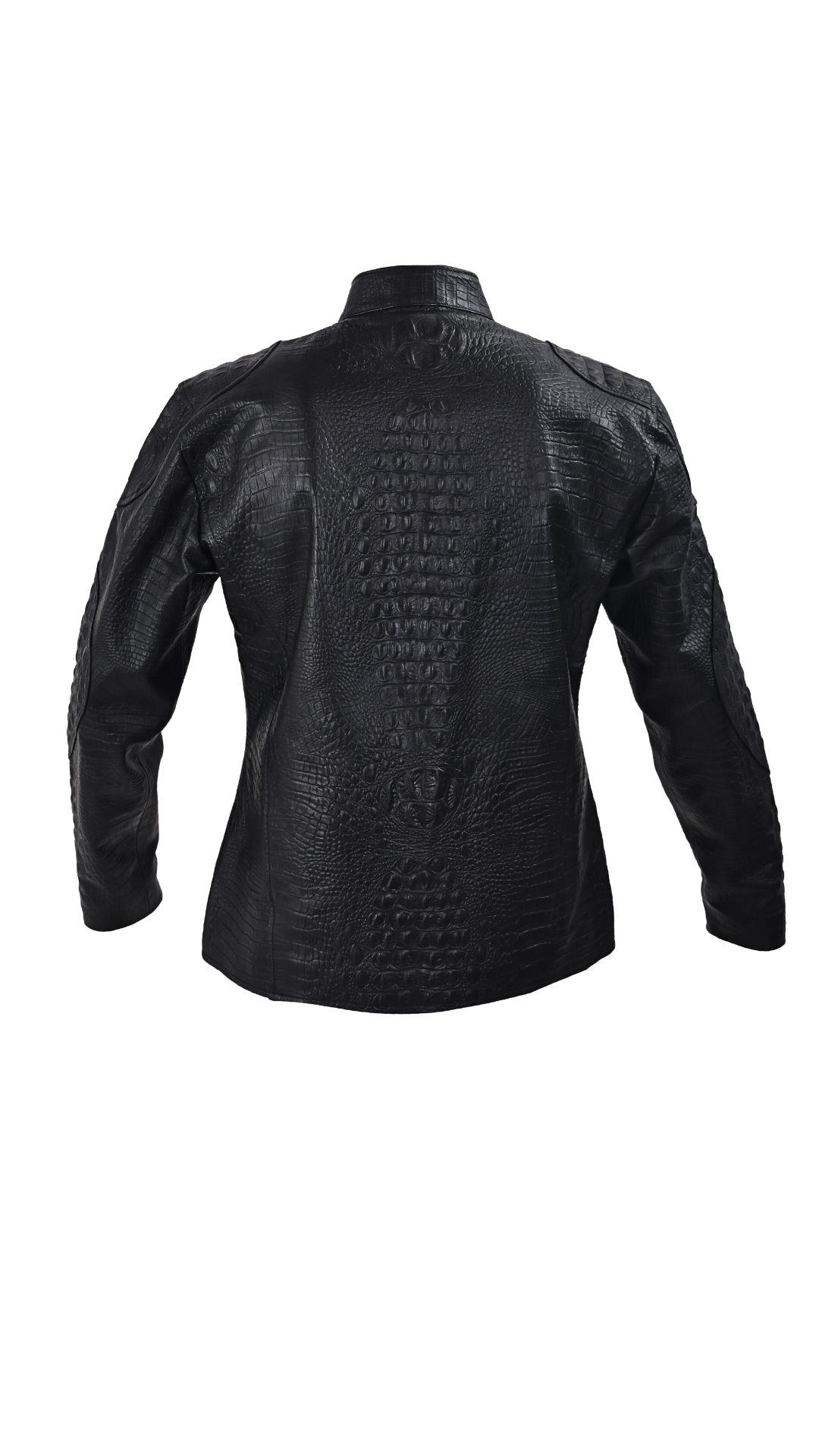 Crocodile Embossed Men's Leather Jacket | Special Edition