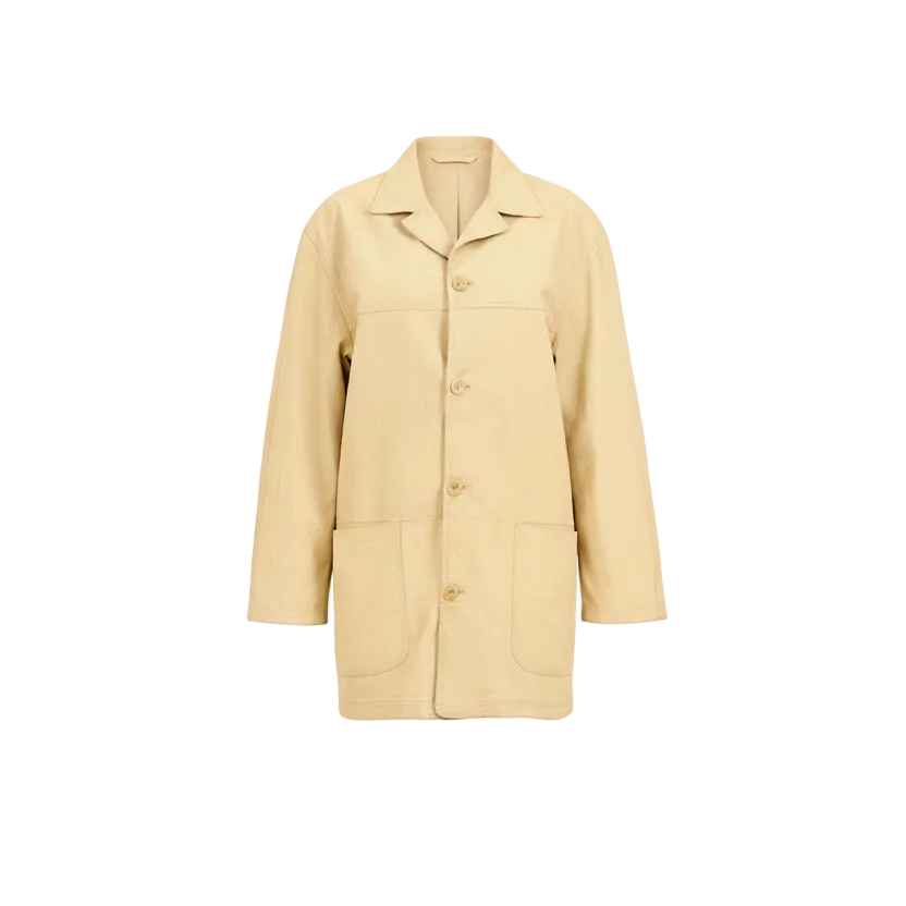 Beige Leather coat