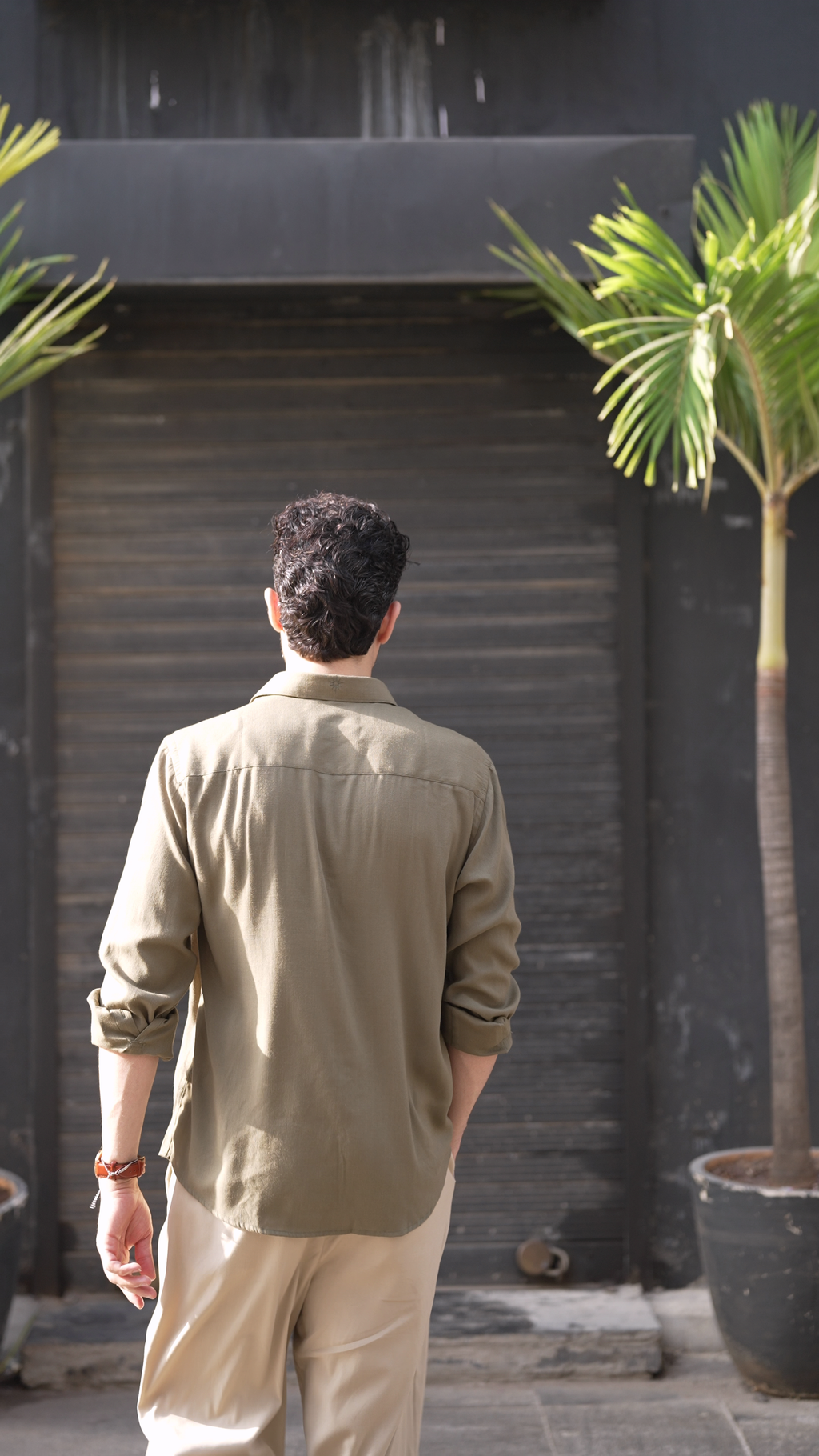 Olive Green Cloudweave Shirt