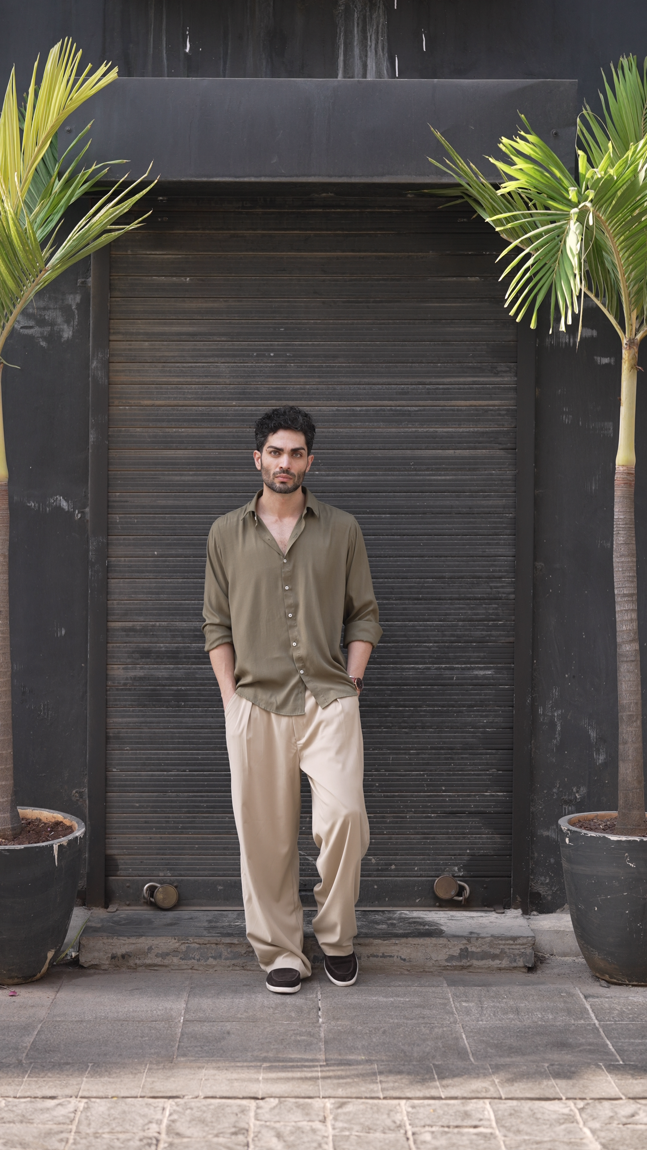 Olive Green Cloudweave Shirt